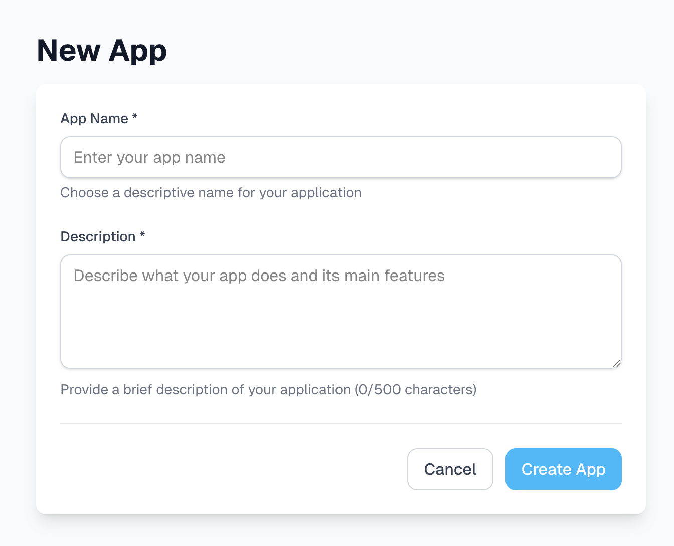 App creation